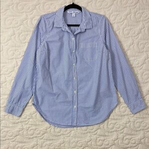 Old Navy The Classic Shirt Blue and White Casual Button Down Cotton Size Medium